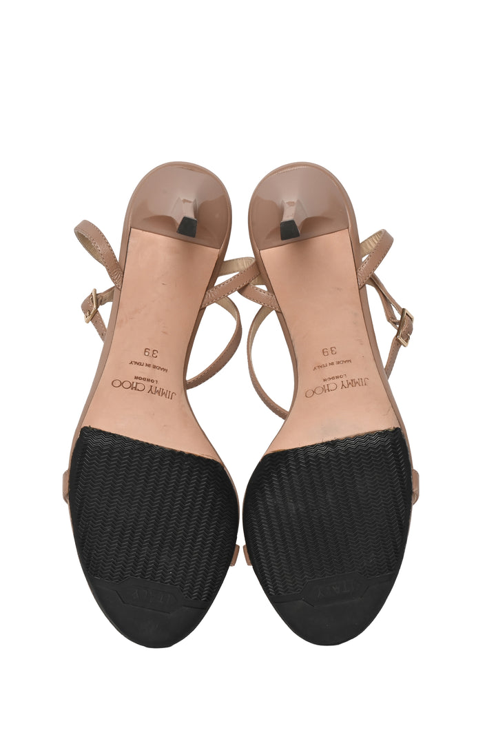 Jimmy Choo Size 39 Minny Leather Sandals