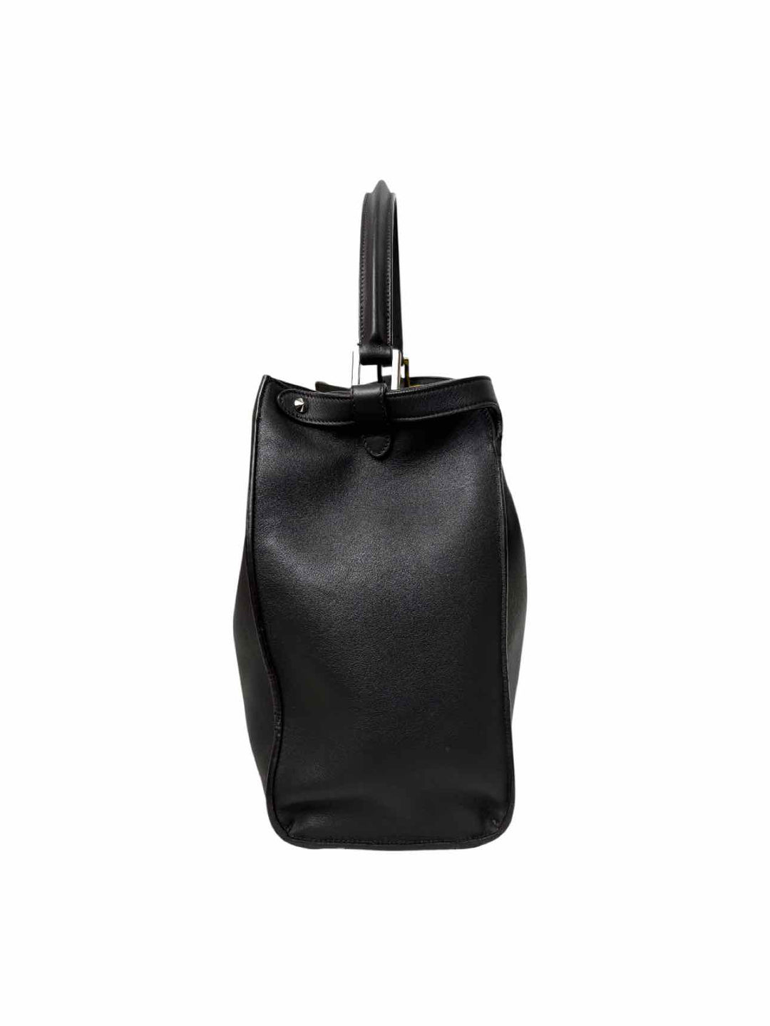 Fendi Peekaboo X-lite Leather Monogram Fur Lined Purse