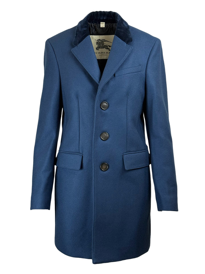 Burberry  London Size 46 Men's Single Breasted Wool-Blend Coat