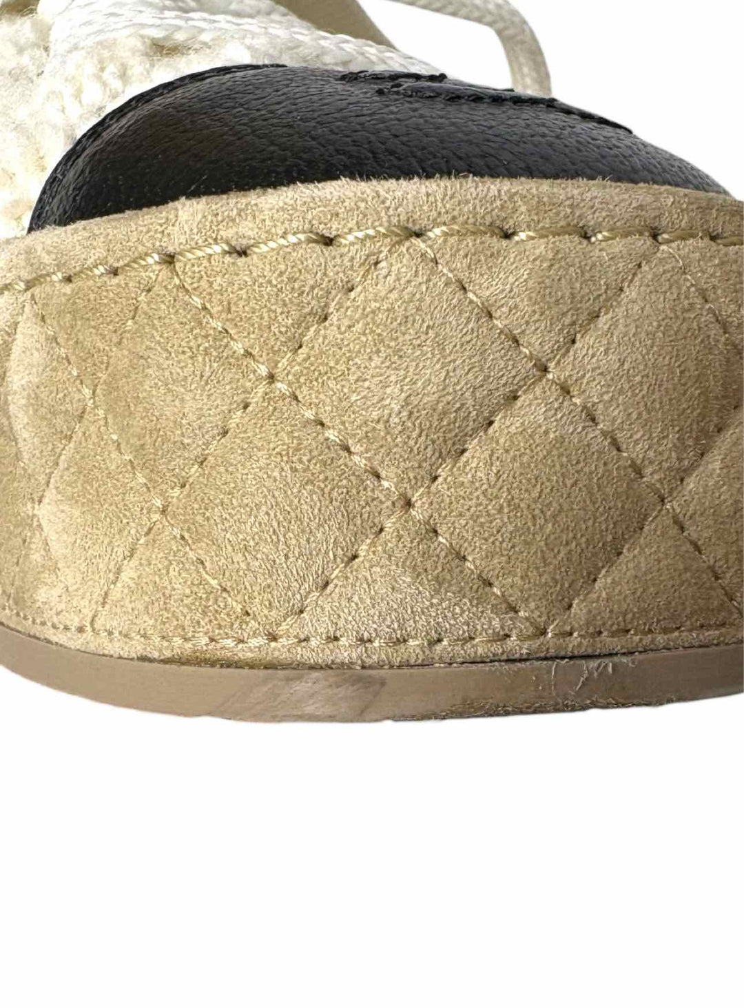 Chanel Size 36.5 Shearling & Leather Cap Toe CC Logo Sneaker
