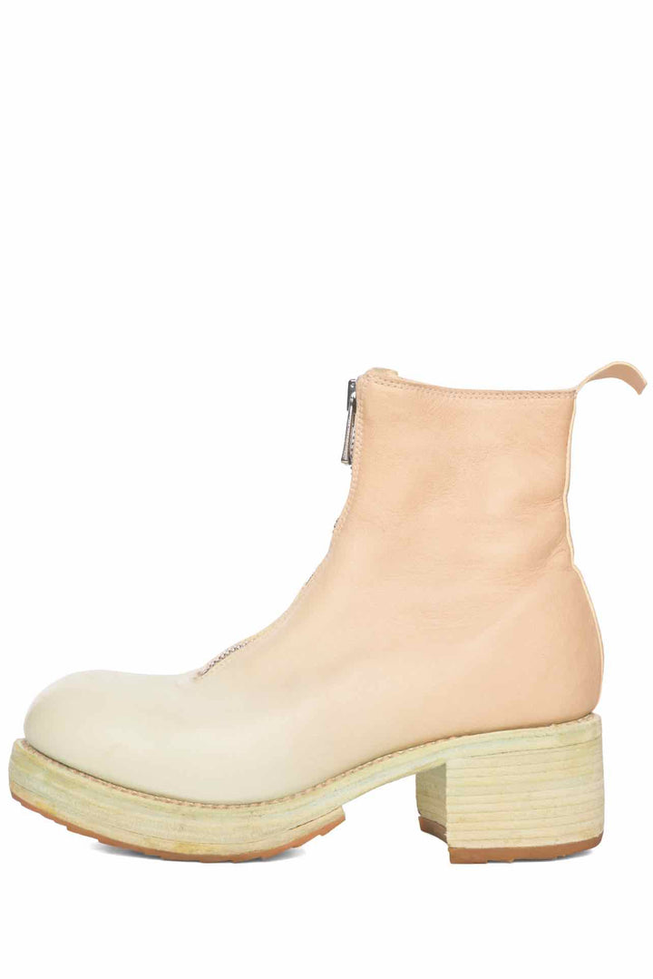 GUIDI Size 36 Special Edition Ombre Leather Front Zip Ankle Boots