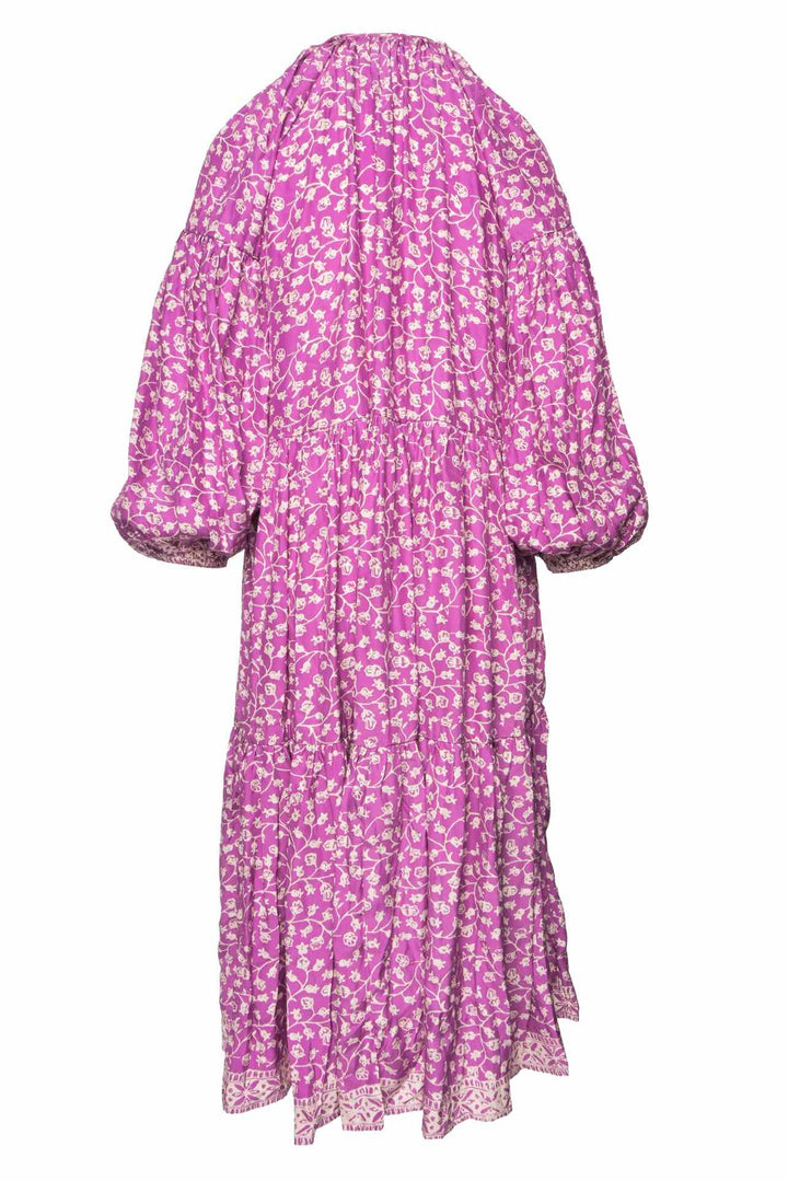 Natalie Martin Size XS Floral Long Sleeve Silk Maxi Dress
