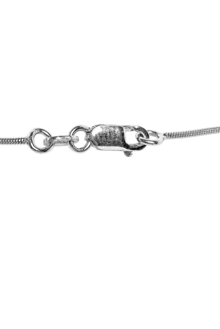 14K White Gold Necklace with Sapphire and Diamond Heart Pendant