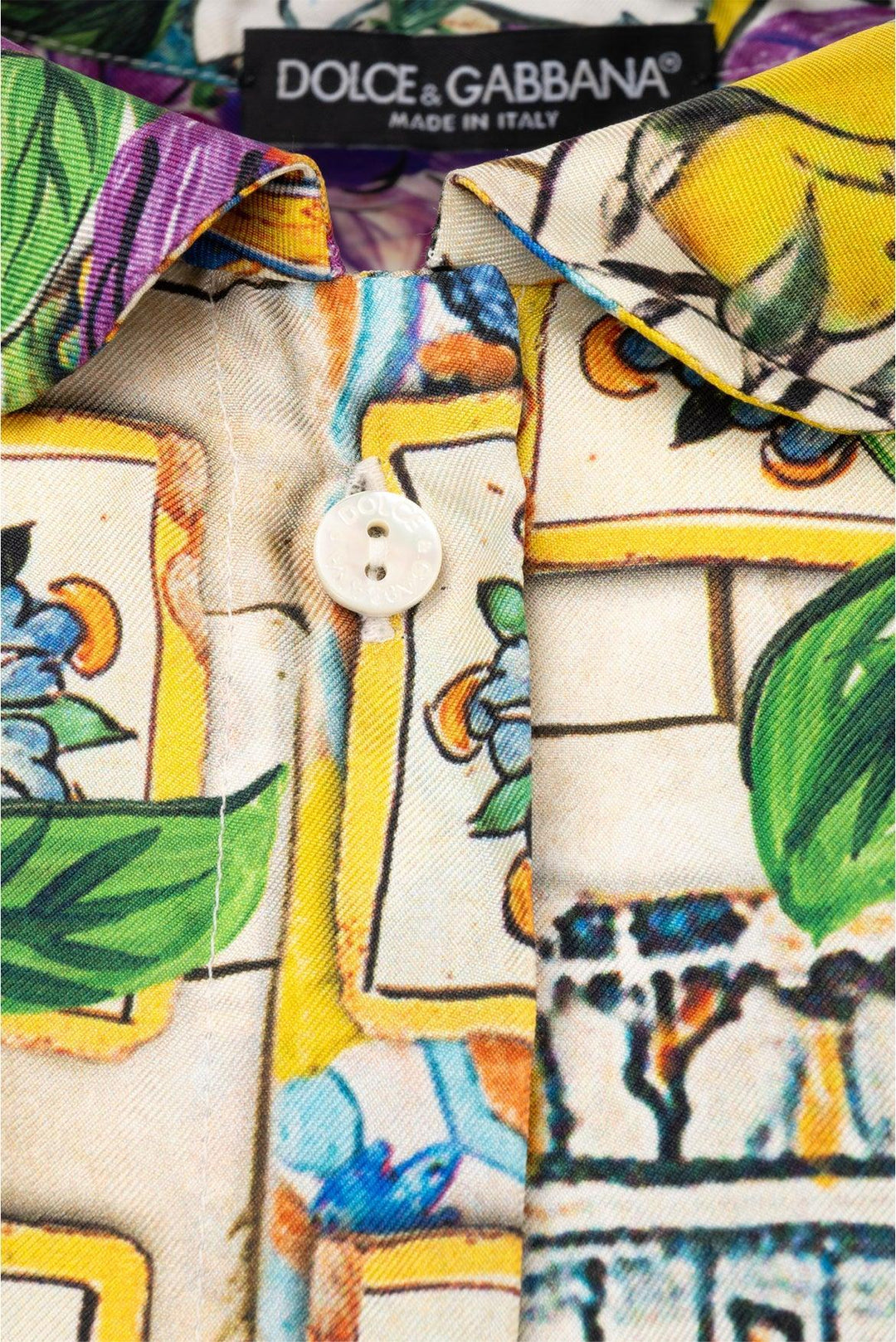 Dolce & Gabbana Size 40 Floral Print Silk Twill Blouse