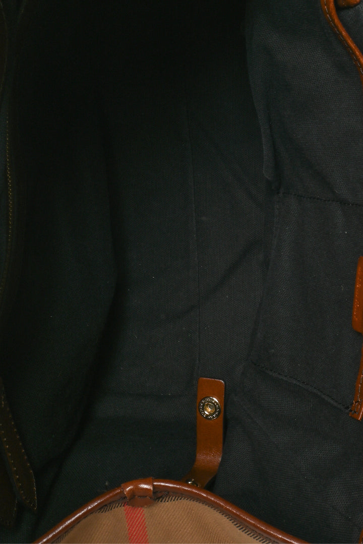Burberry Canterbury House Check Canvas And Leather Tote