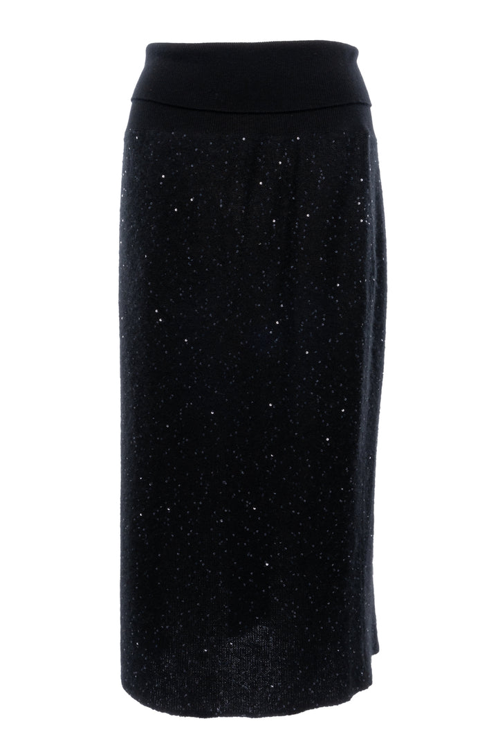 Fabiana Filippi Size L Sequin Embellished Knit Midi Skirt