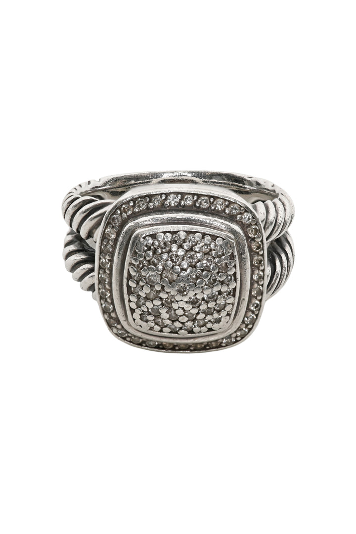 David Yurman Size 7 Sterling Silver Diamond Albion Ring