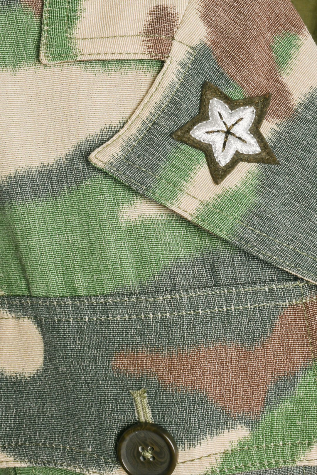 Smythe Size S Embroidered Camo Print Bellows Pocket Shirt Jacket