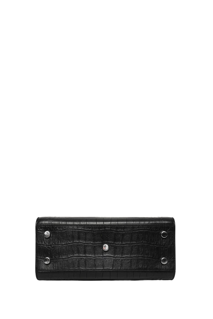 Saint Laurent 2015 Croc Embossed Baby Sac De Jour Tote