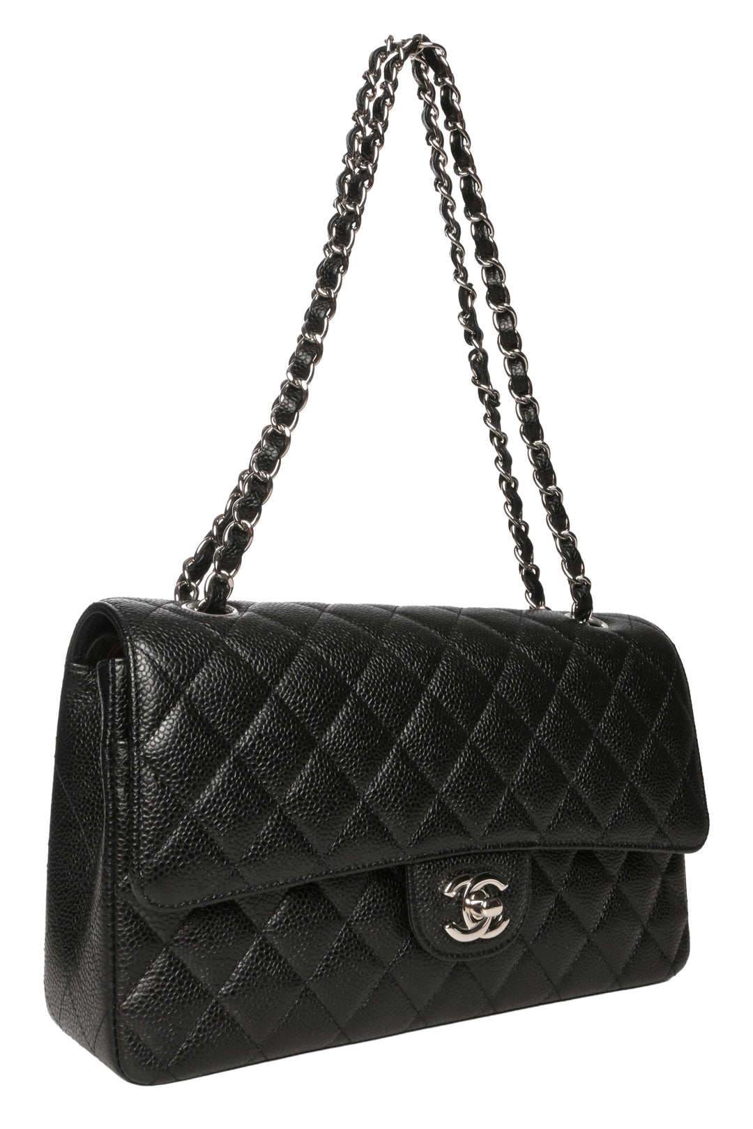 Chanel 2020 Caviar Quilted Medium Double Flap Bag