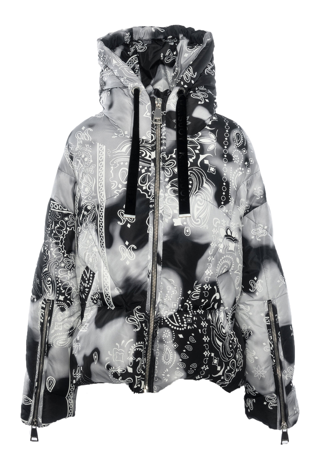 Khrisjoy Size 00 Bandana Print Down Jacket