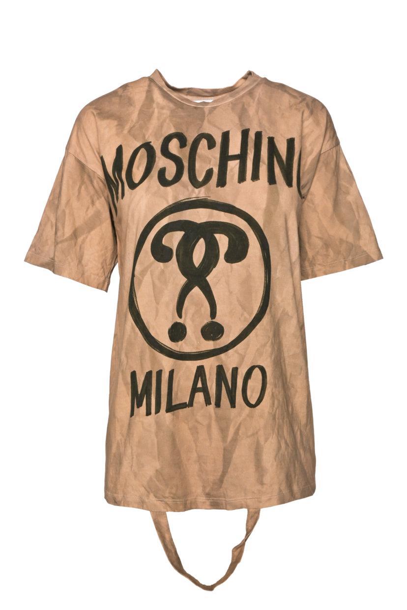 Moschino Size XXS Logo Print Bag T-Shirt