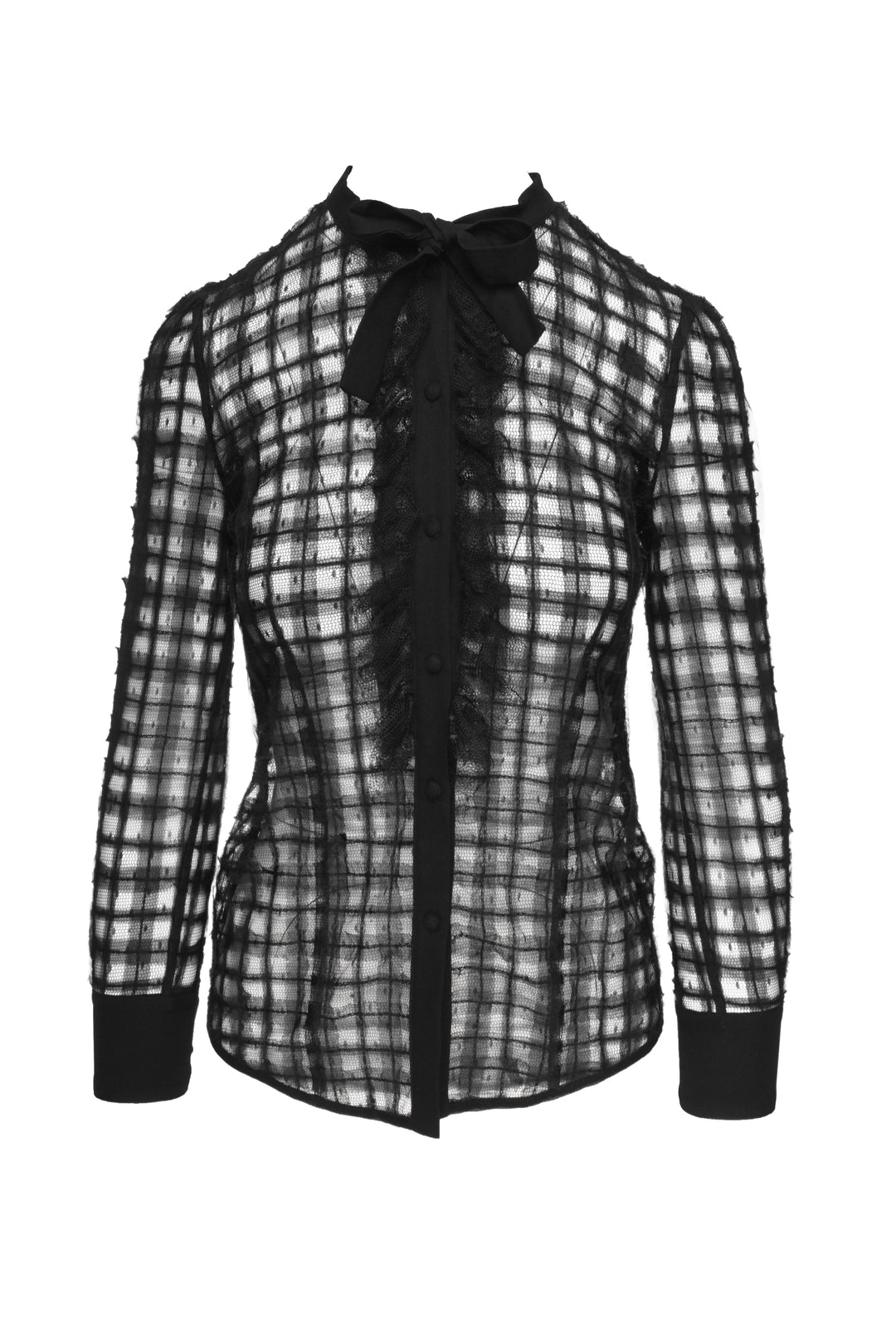 Red Valentino Size 38 Sheer Pattern Blouse