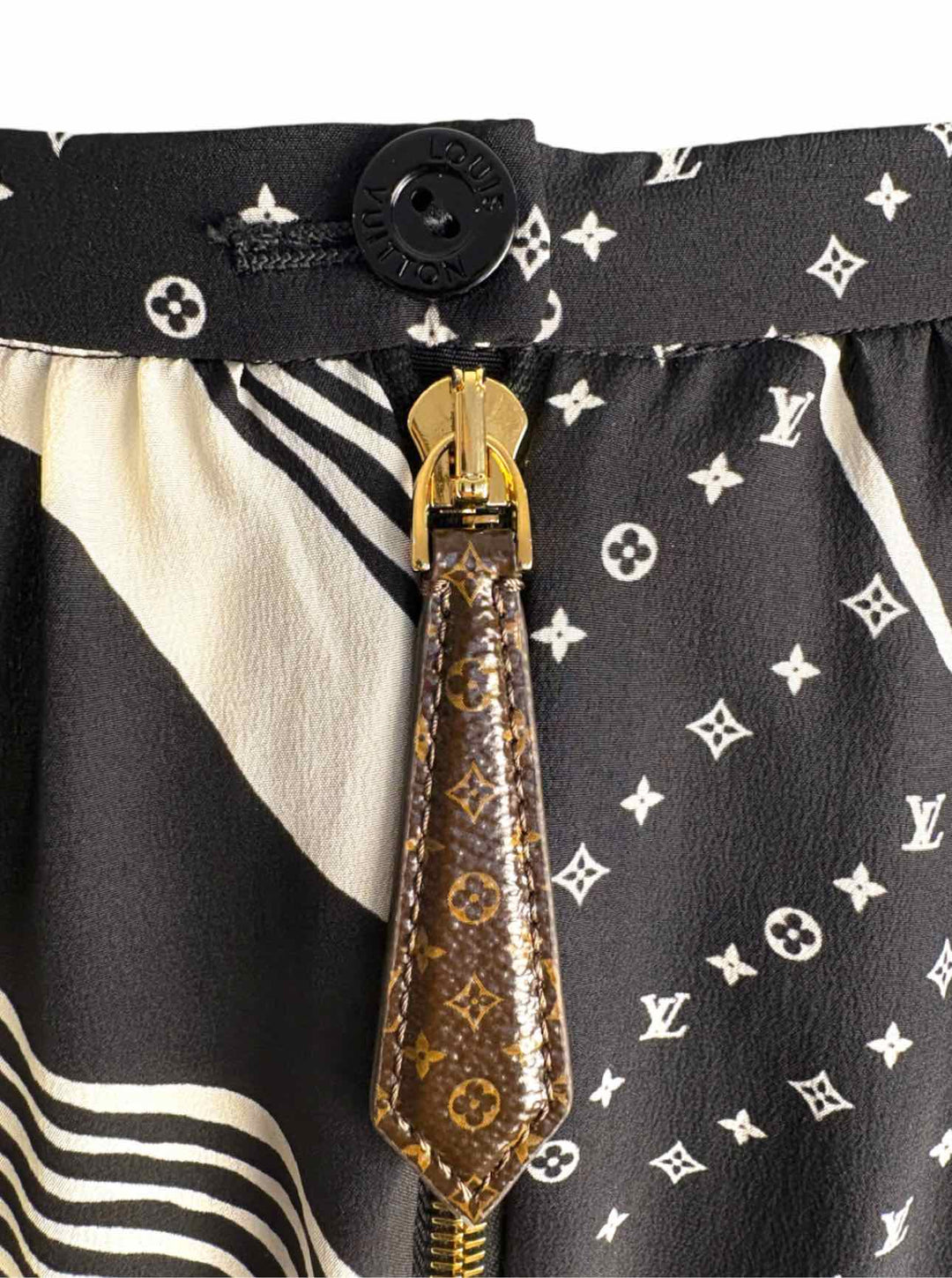 Louis Vuitton Size 38 Monogram Silk Skirt