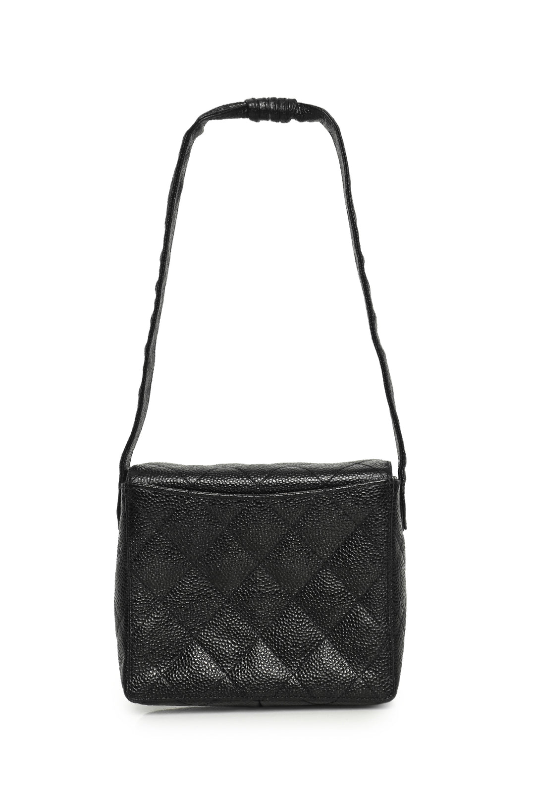 Chanel 1996-1997 Caviar Quilted Straight Flap Bag