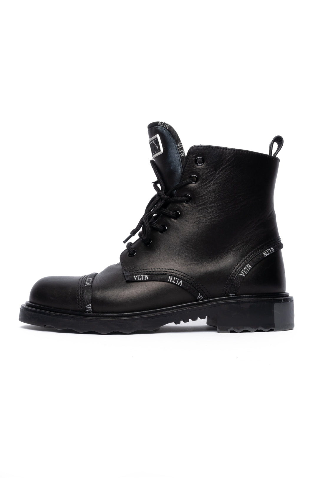 Valentino Size 40 Men's VLTN Trim Combat Boots