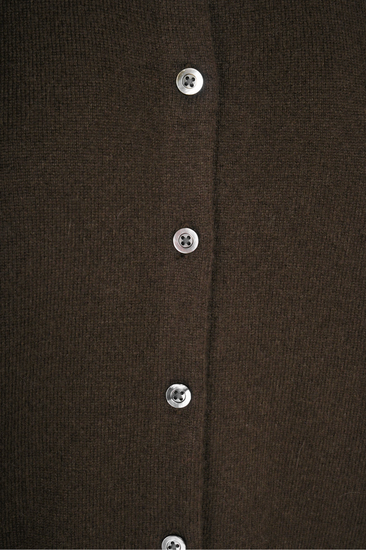 Black Goat Size L Round Neck Cardigan