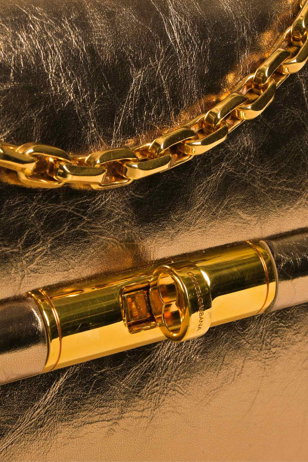 Dolce & Gabbana Marlena Foldover Top Chain Shoulder Bag