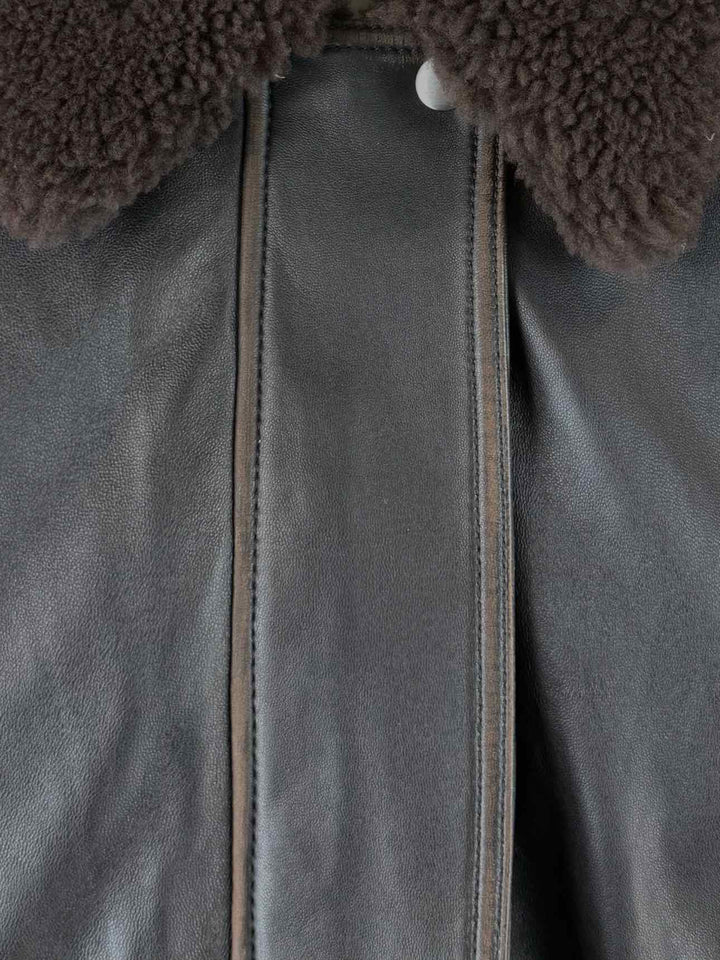 Aritzia Size L Leather Bomber Jacket