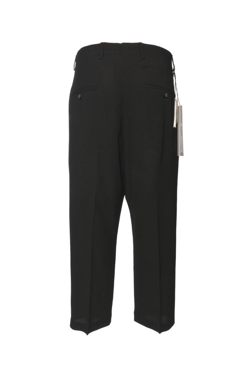 Rick Owens Size 38 Men's Larry F/W 19 Crepe Cropped Trousers