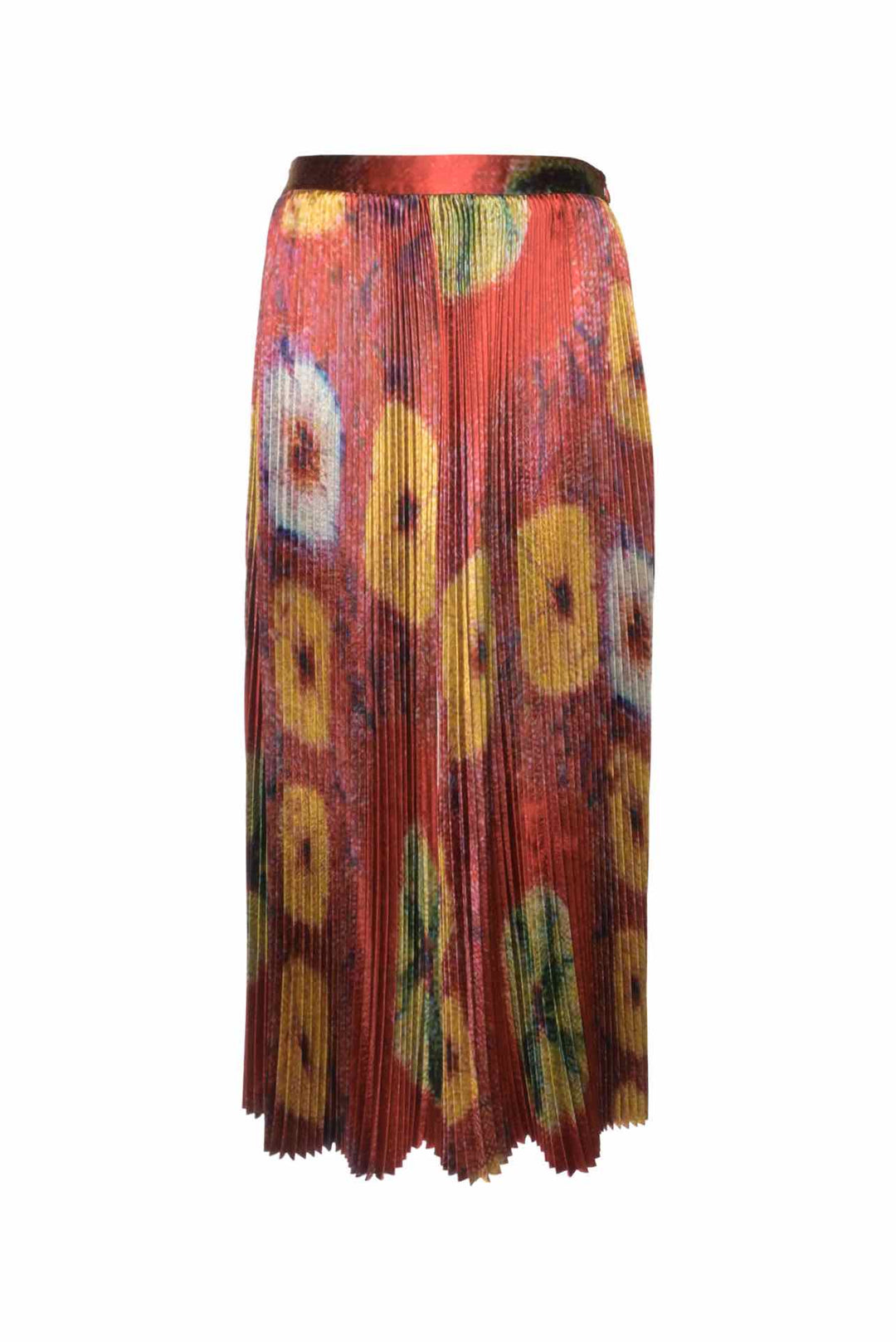 Ulla Johnson Size 6 Rami Pleated Satin Maxi Skirt