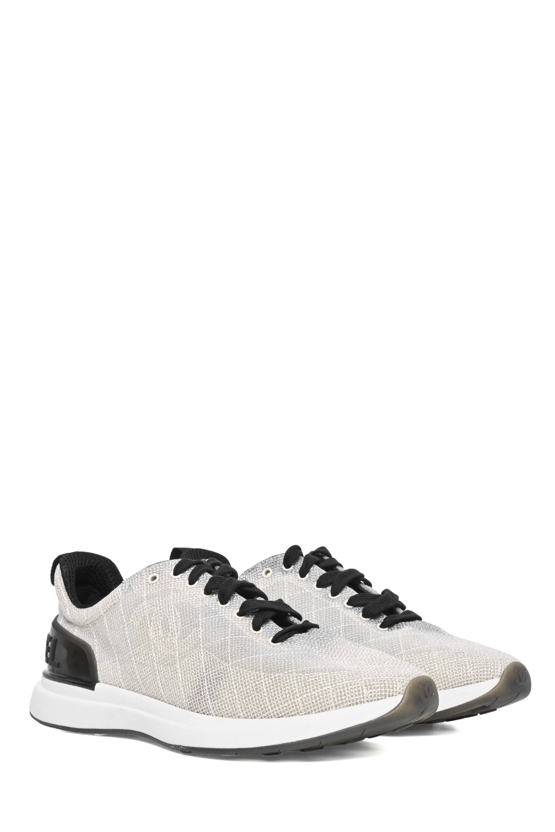 Chanel Size 42 CC Embroidered Mesh Low Top Sneaker