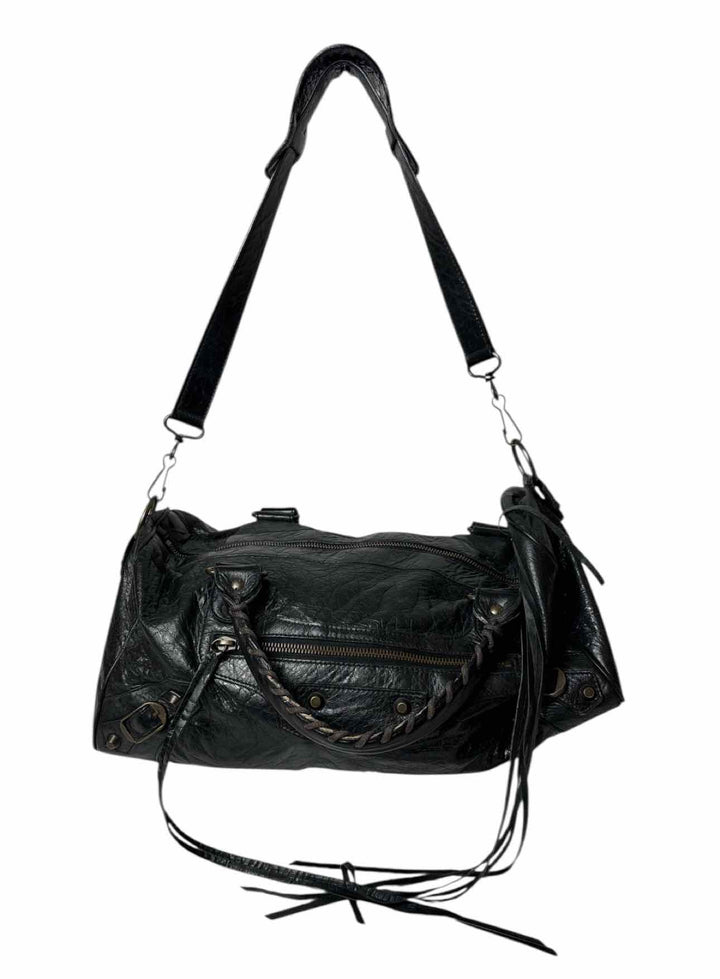 Balenciaga Black Leather City Bag Purse