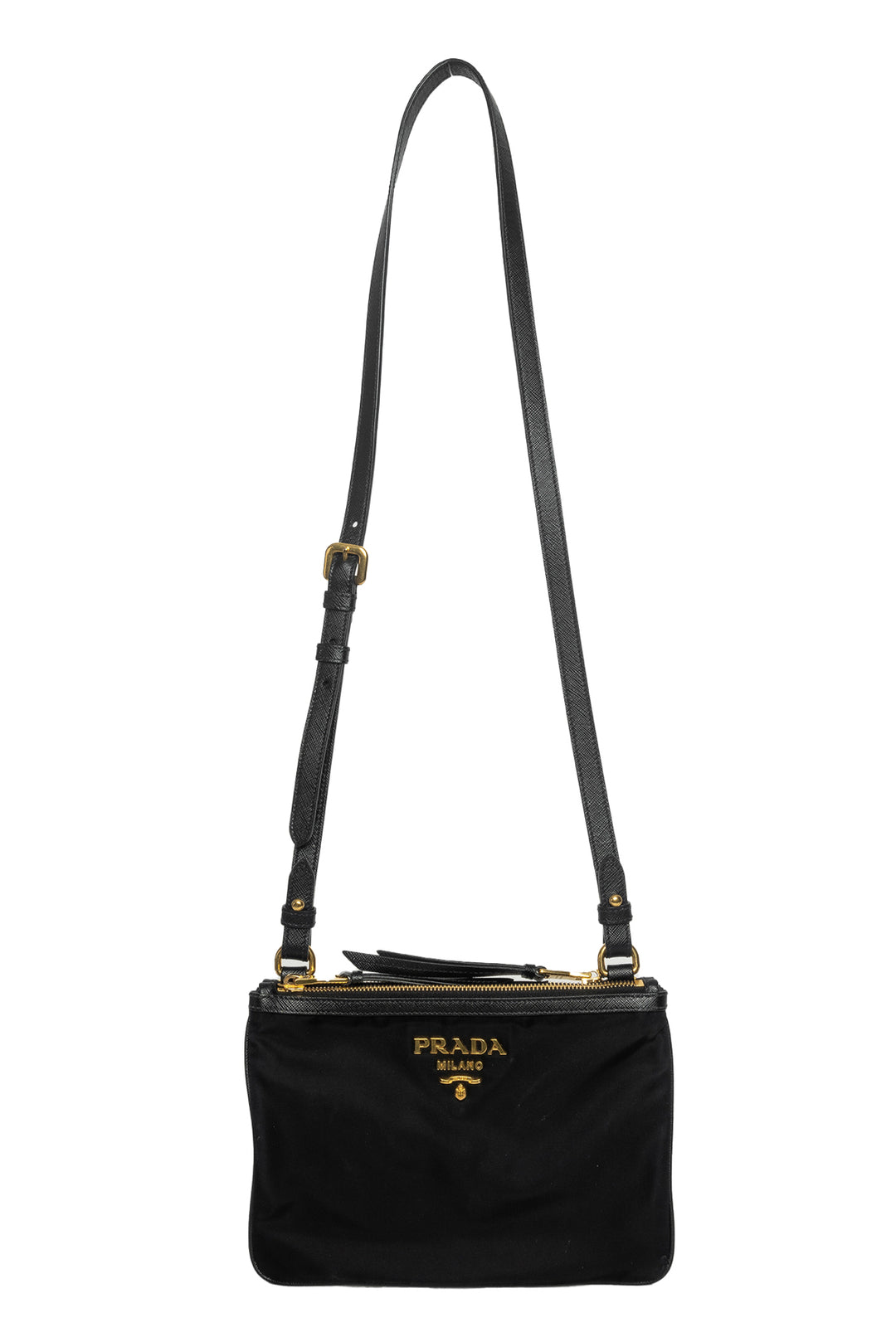 Prada Nylon Double Zip Crossbody