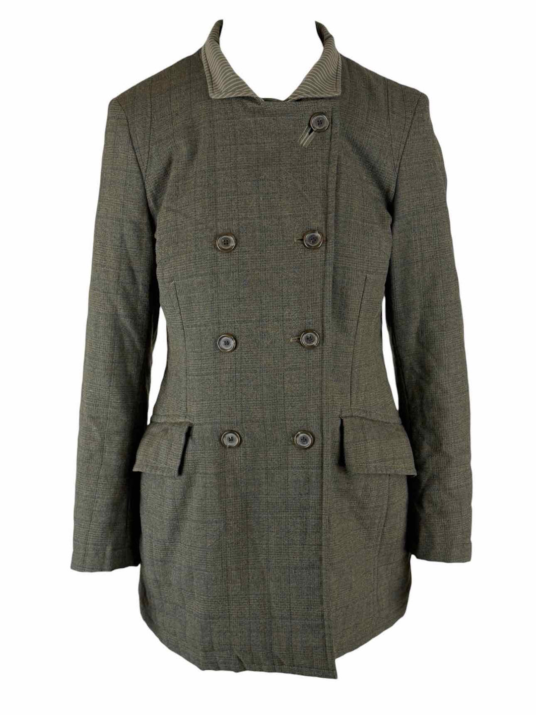 Dries Van Noten Size 40 Double Breasted Wool-Blend Coat