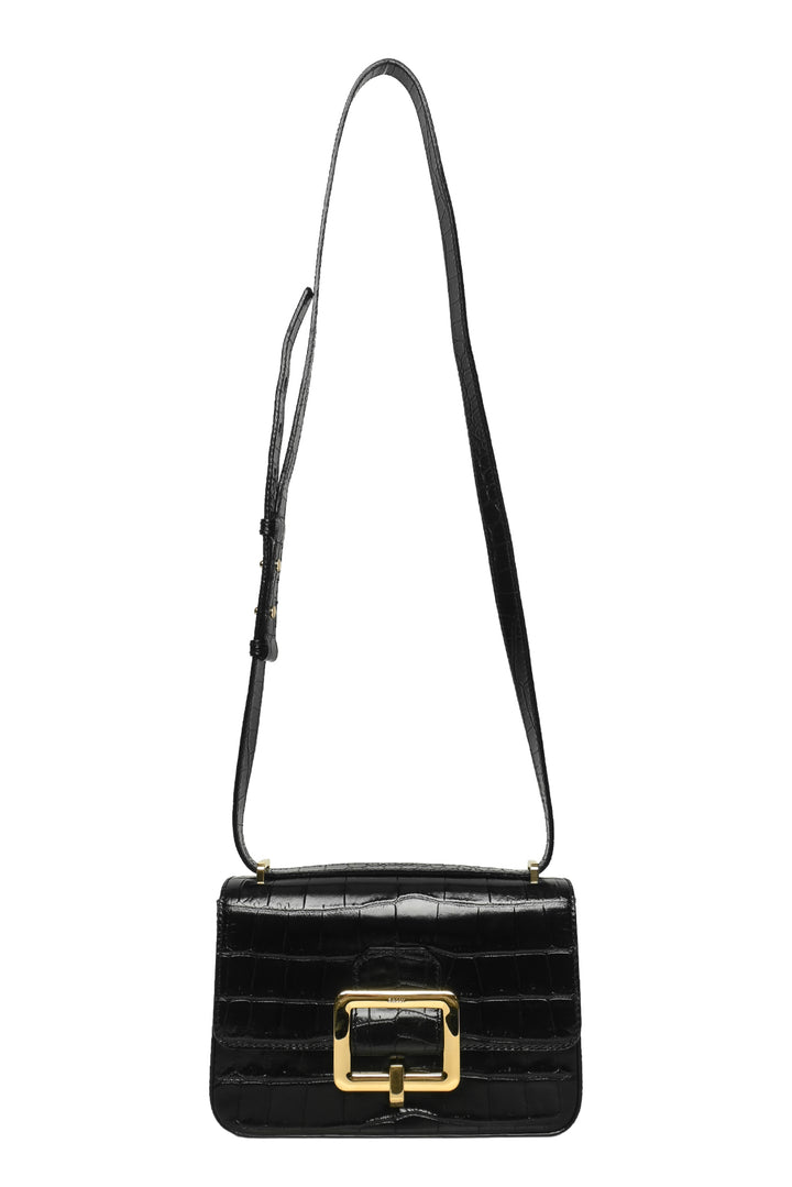 Bally Janelle Croc Embossed Shoulder Bag