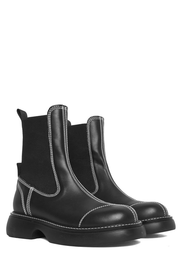 Ganni Size 35 Minimalist Chelsea Ankle Boots