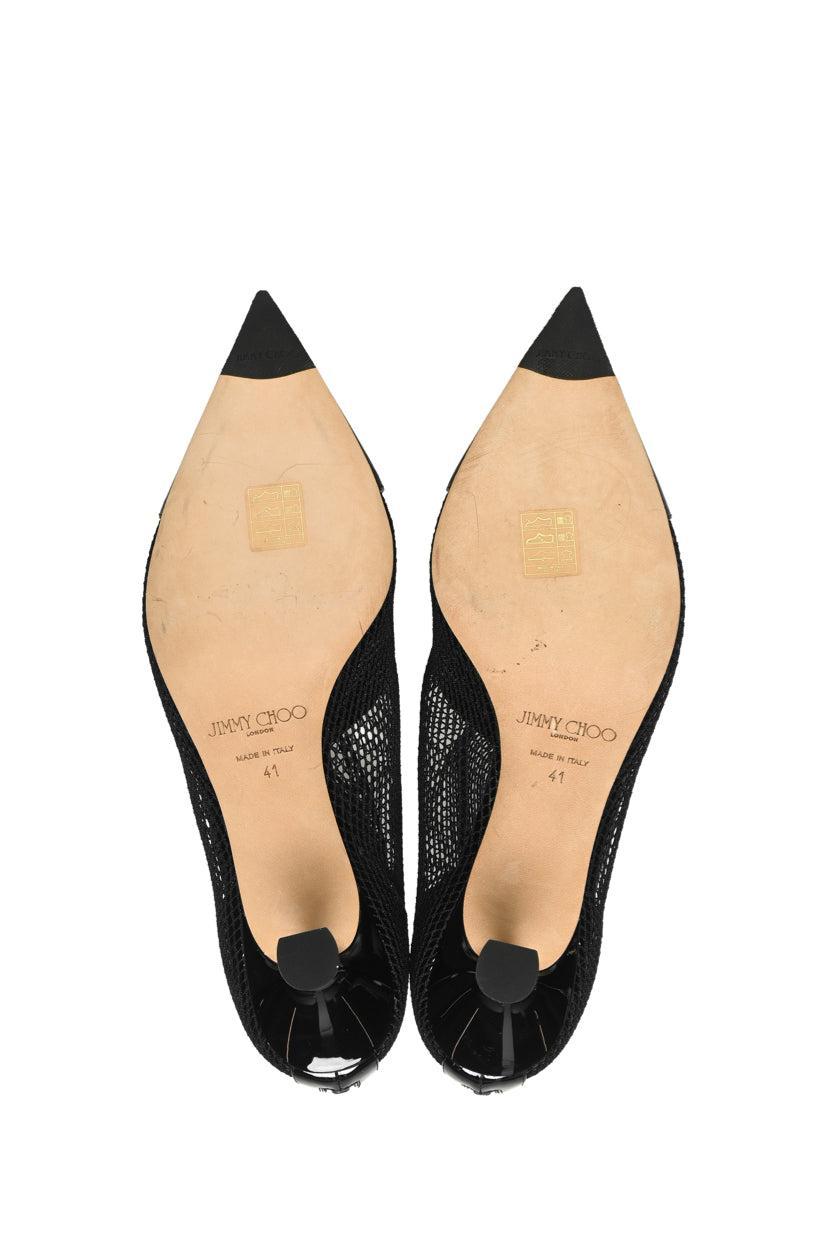 Jimmy Choo Size 41 Mesh Heeled Booties