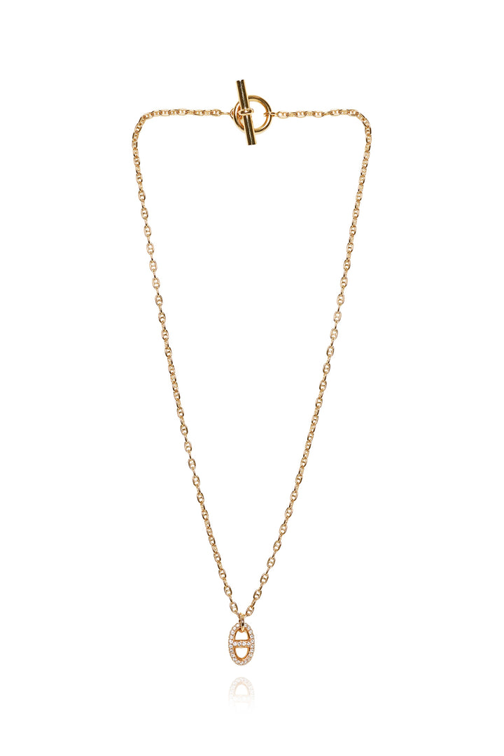 Hermes Farandole Diamond Pendant Rose Gold Necklace