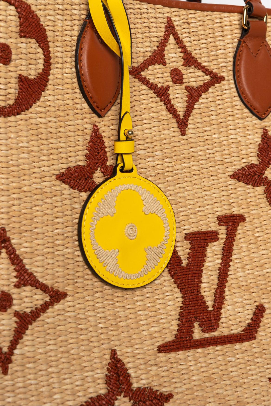 Louis Vuitton Monogram OnTheGo GM Raffia Tote