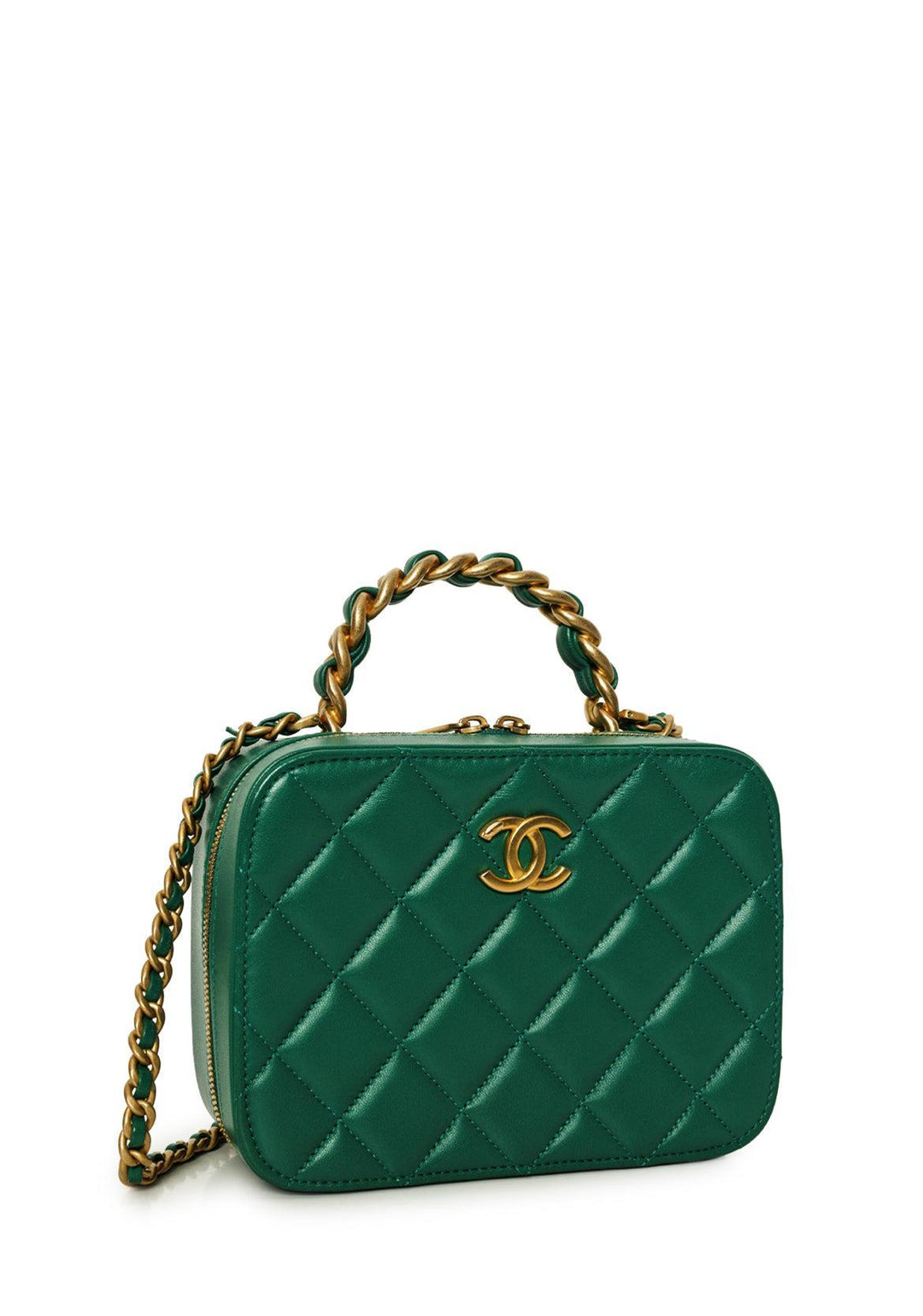 Chanel 2022 Quilted Small Vanity Case Shoulder Bag