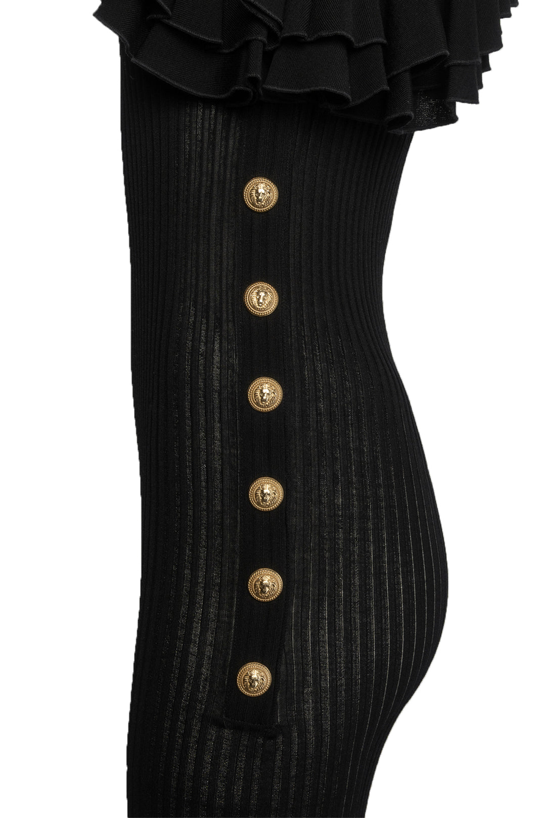 Balmain Size 38 One Shoulder Knit Dress