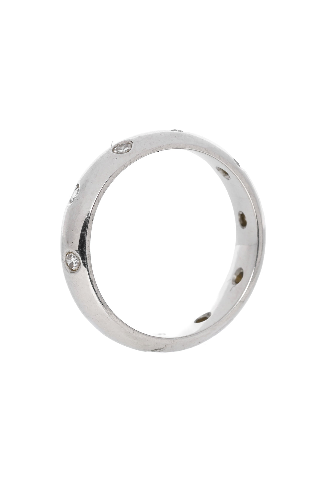 19K White Gold Multi Diamond Size 4.5 Ring