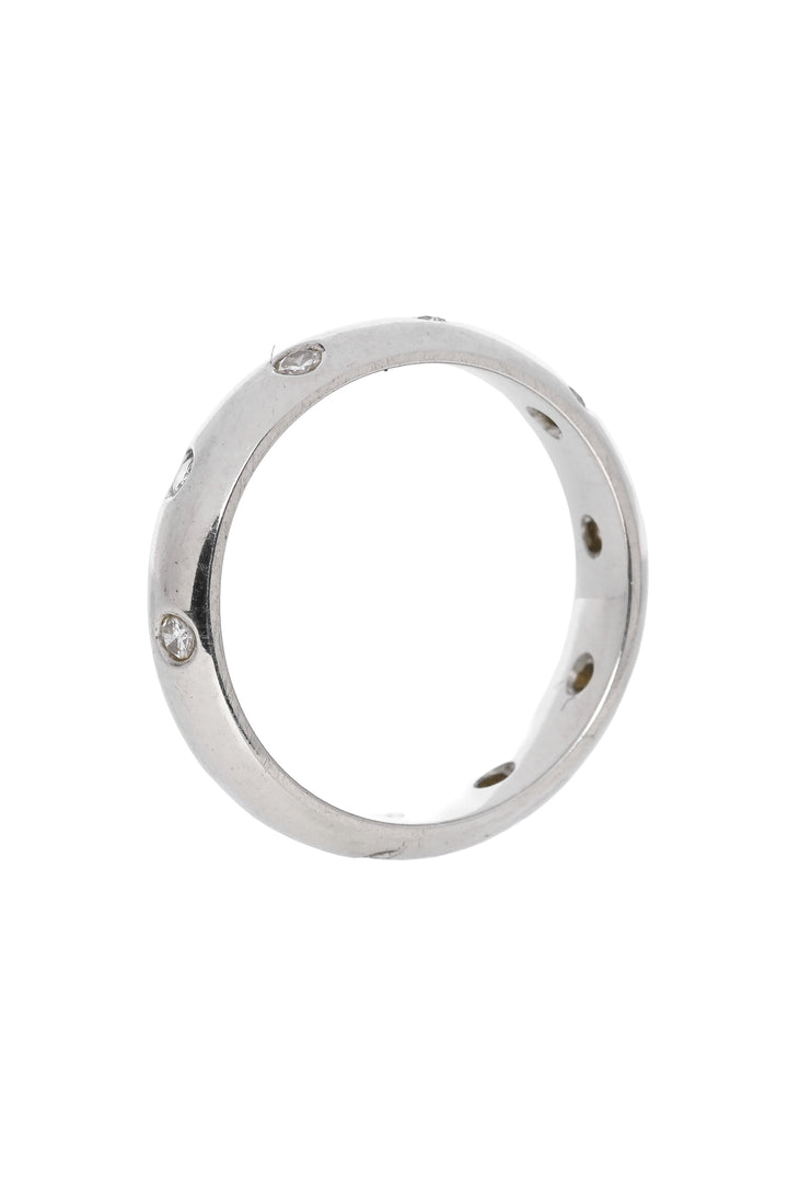 19K White Gold Multi Diamond Size 4.5 Ring