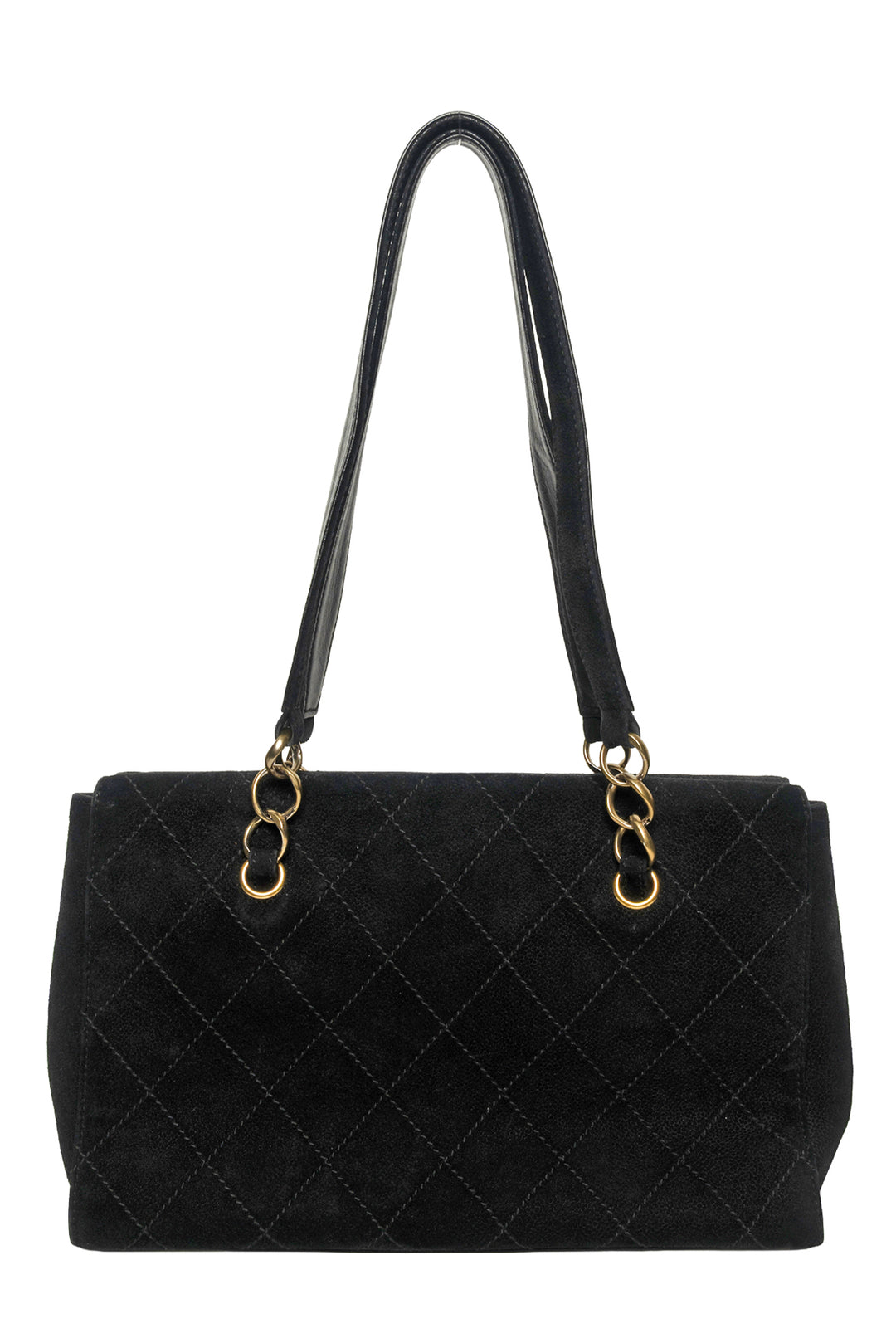 Chanel 2003 Quilted Nubuck Leather Wild Stitch Shopping Tote