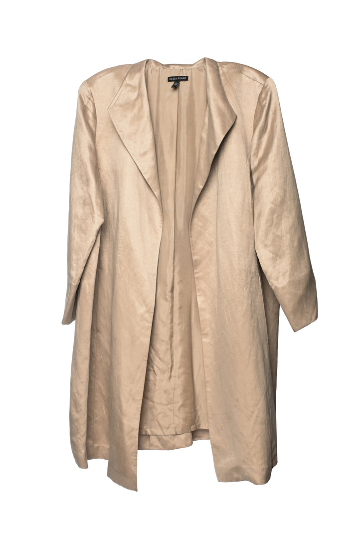 Eileen Fisher Size XL Linen & Silk Blend Coat