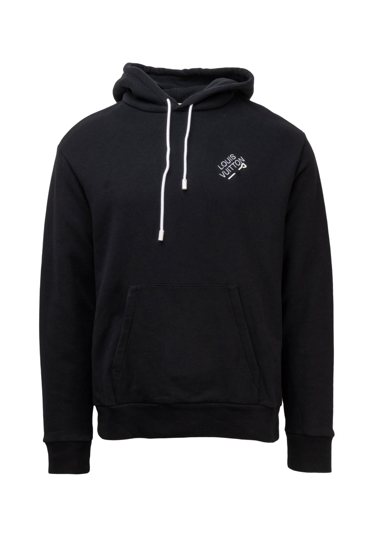 Louis Vuitton Size L Men's Signature Hoodie With Embroidery