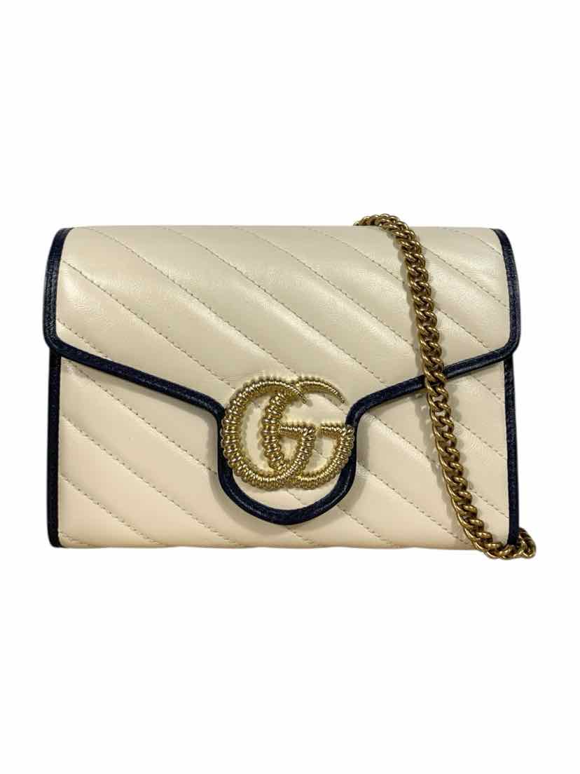 Gucci GG Diagonal Marmont wallet on chain