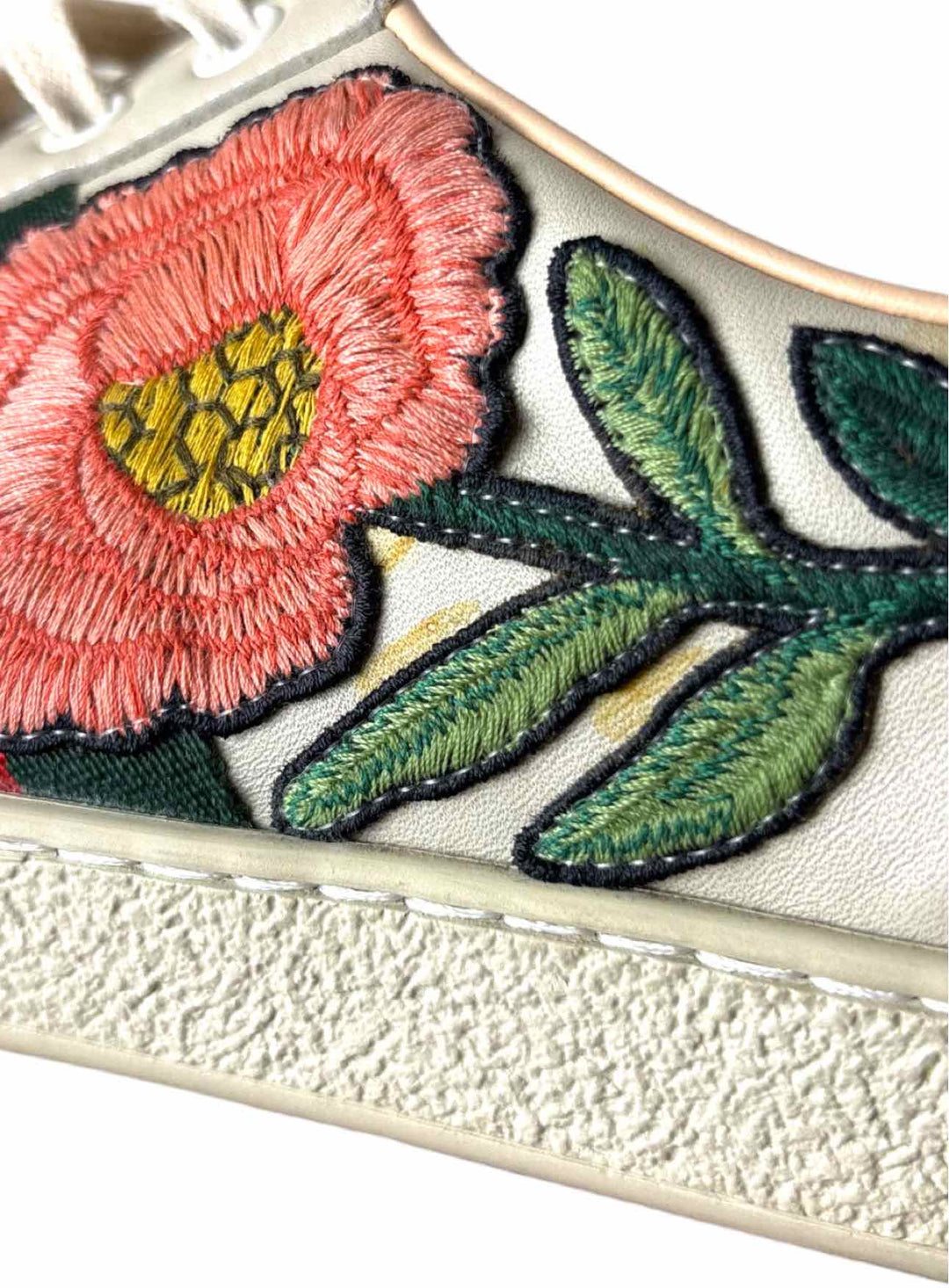 Gucci Ace Low-top Floral Embroidered Size 10 Men's Sneakers