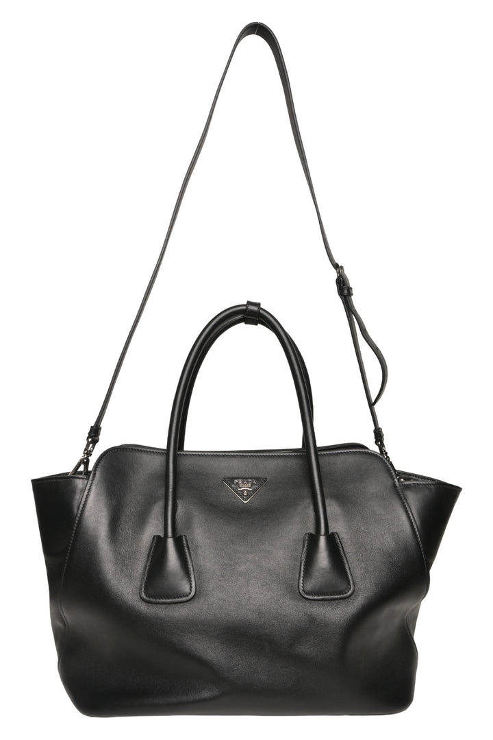 Prada Vitello Inside-Stud Soft East/West Tote