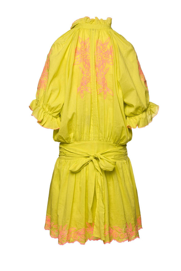 Juliet Dunn Size 3 Embroidered Blouson Dress