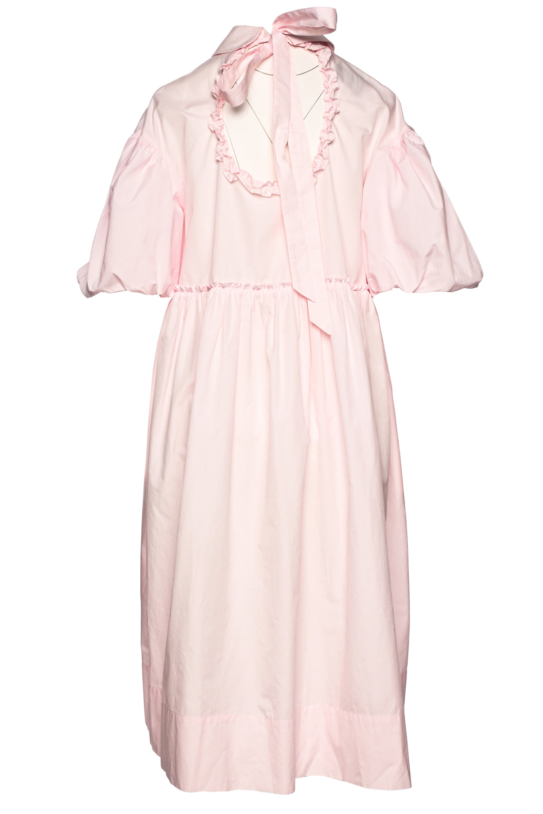 Simone Rocha Size 6 Pearl Embellished Collar Puff Sleeve Midi Dress