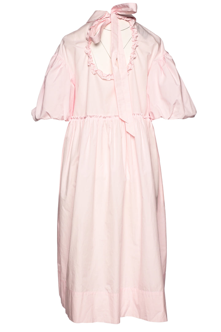 Simone Rocha Size 6 Pearl Embellished Collar Puff Sleeve Midi Dress