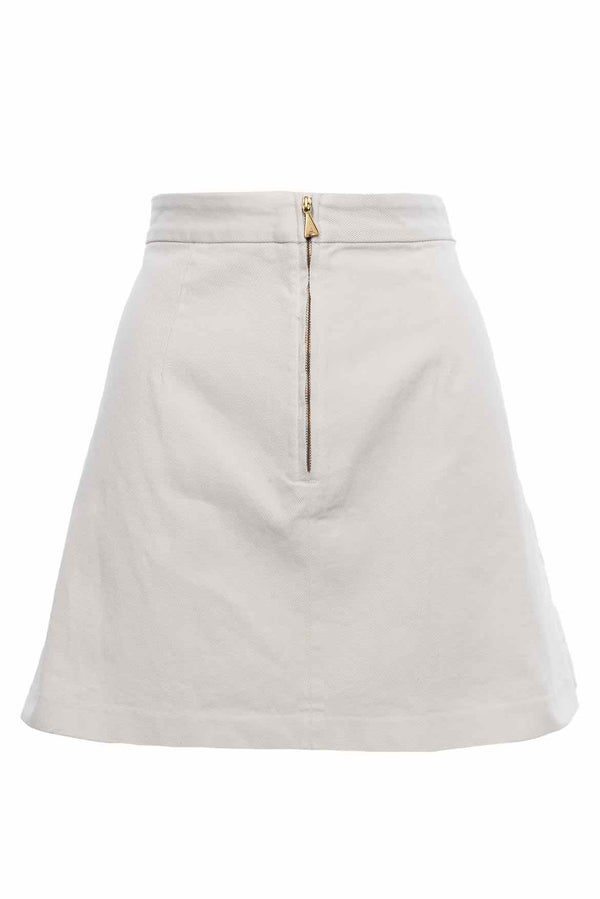 Gucci Size 48 White Mini Skirt With Horsebit Detail