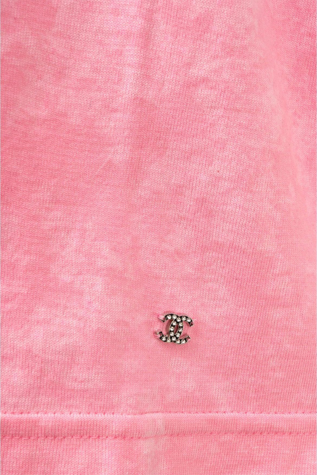 Chanel Size L Tie-Dye Frayed Logo T-Shirt
