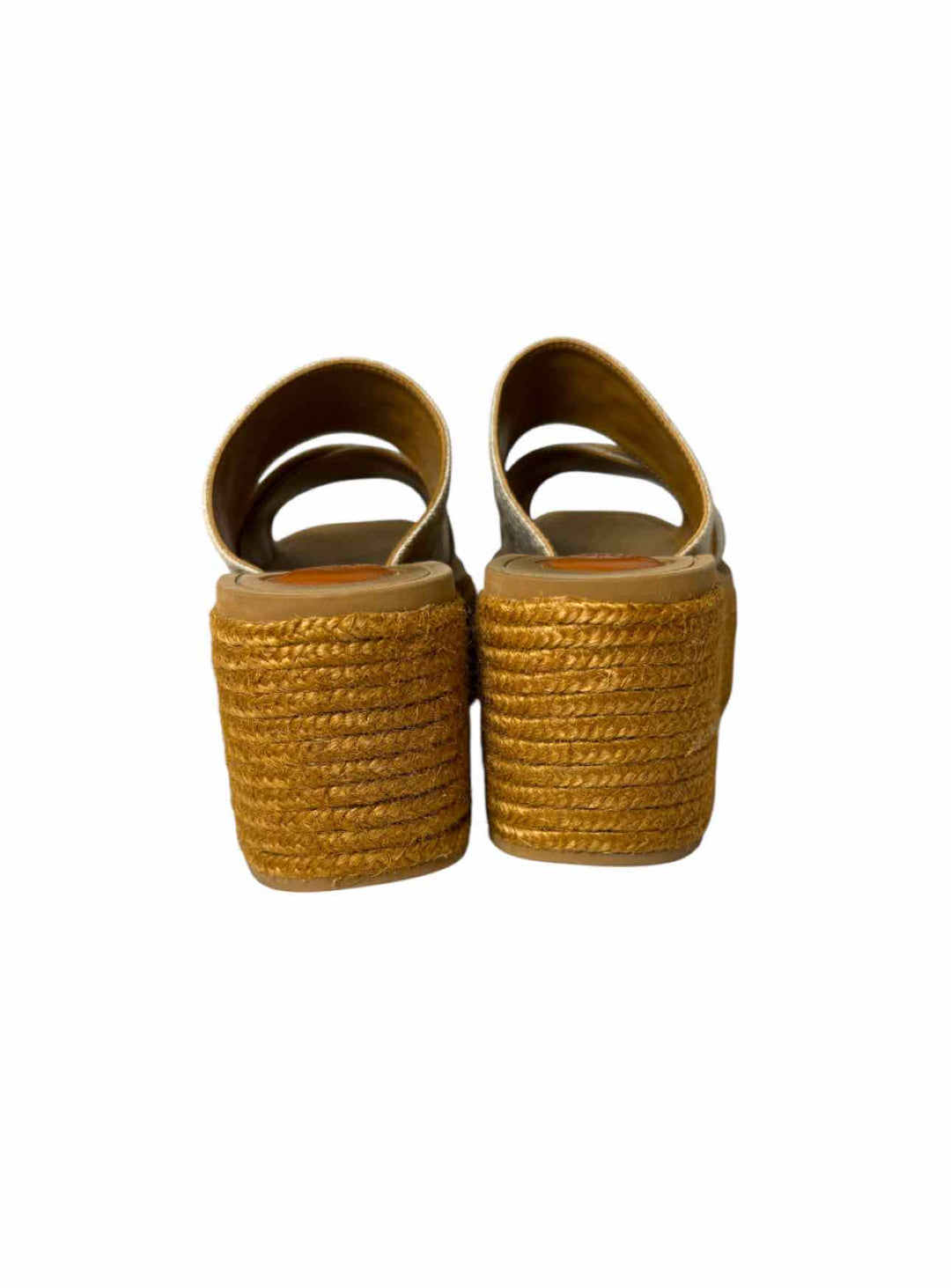 Chloe Size 36 Woodu Platform Espadrille Sandals